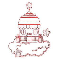 Redwork Over the Cloud 1 06(Sm) machine embroidery designs