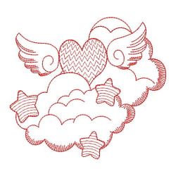 Redwork Over the Cloud 1 08(Sm) machine embroidery designs