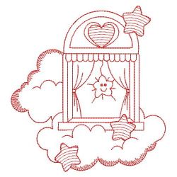 Redwork Over the Cloud 1 10(Sm) machine embroidery designs