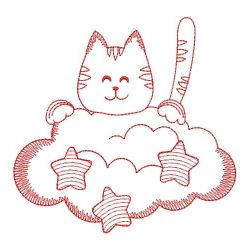 Redwork Over the Cloud 2 04(Lg) machine embroidery designs