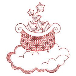 Redwork Over the Cloud 3 01(Lg) machine embroidery designs