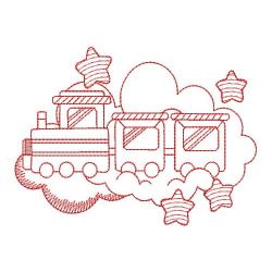 Redwork Over the Cloud 3 06(Lg) machine embroidery designs