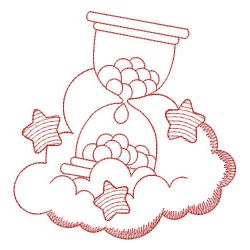 Redwork Over the Cloud 3 08(Lg) machine embroidery designs