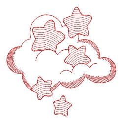 Redwork Over the Cloud 3 09(Sm) machine embroidery designs