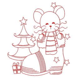 Redwork Mouse in Boot 1 04(Md) machine embroidery designs