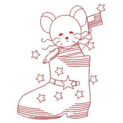 Redwork Mouse in Boot 1 07(Lg) machine embroidery designs