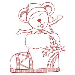 Redwork Mouse in Boot 2(Sm) machine embroidery designs
