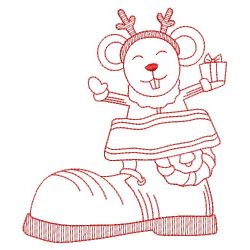 Redwork Mouse in Boot 2 02(Sm) machine embroidery designs