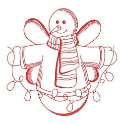 Redwork Snowman Fairy 05(Sm) machine embroidery designs