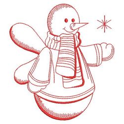 Redwork Snowman Fairy 06(Md) machine embroidery designs