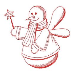 Redwork Snowman Fairy 07(Lg) machine embroidery designs