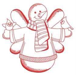 Redwork Snowman Fairy 08(Sm) machine embroidery designs