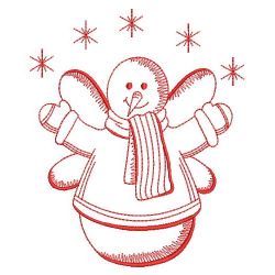 Redwork Snowman Fairy 10(Sm) machine embroidery designs