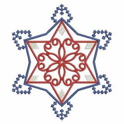 Patriotic Snowflake Quilt 04(Sm) machine embroidery designs