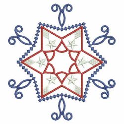 Patriotic Snowflake Quilt 07(Lg) machine embroidery designs