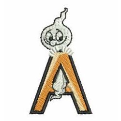 Halloween Ghost Alphabet 01 machine embroidery designs