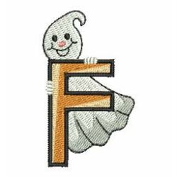 Halloween Ghost Alphabet 06 machine embroidery designs