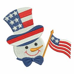Patriotic Snowman 2 01 machine embroidery designs