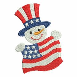 Patriotic Snowman 2 03 machine embroidery designs