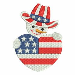 Patriotic Snowman 2 04 machine embroidery designs