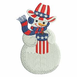 Patriotic Snowman 2 05 machine embroidery designs
