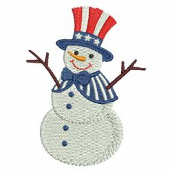 Patriotic Snowman 2 09 machine embroidery designs