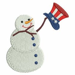 Patriotic Snowman 2 10 machine embroidery designs