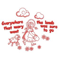 Redwork Mary 03(Md) machine embroidery designs