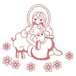 Redwork Mary 09(Md) machine embroidery designs