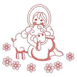 Redwork Mary 09(Sm) machine embroidery designs