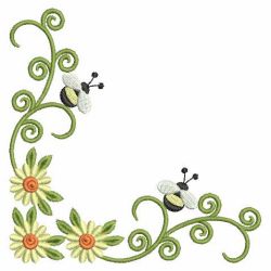 Heirloom Spring Bees 02(Md) machine embroidery designs