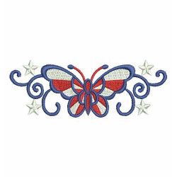 Heirloom Patriotic Butterfly 01 machine embroidery designs