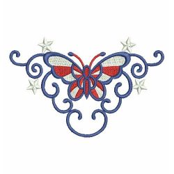 Heirloom Patriotic Butterfly 03 machine embroidery designs
