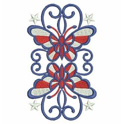 Heirloom Patriotic Butterfly 04 machine embroidery designs