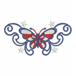 Heirloom Patriotic Butterfly 05 machine embroidery designs