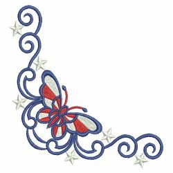 Heirloom Patriotic Butterfly 06 machine embroidery designs