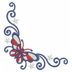 Heirloom Patriotic Butterfly 08 machine embroidery designs