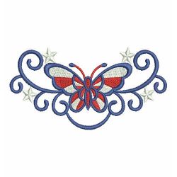 Heirloom Patriotic Butterfly 09 machine embroidery designs