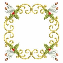 Heirloom Christmas Candles 01(Sm) machine embroidery designs