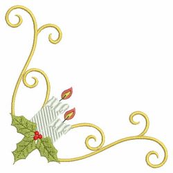 Heirloom Christmas Candles 03(Sm) machine embroidery designs