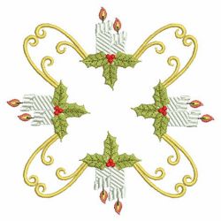 Heirloom Christmas Candles 04(Lg) machine embroidery designs
