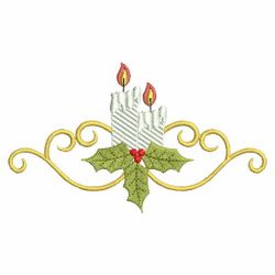 Heirloom Christmas Candles 05(Md) machine embroidery designs