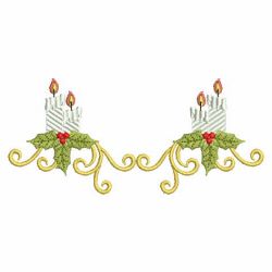 Heirloom Christmas Candles 06(Lg) machine embroidery designs