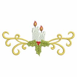 Heirloom Christmas Candles 07(Sm) machine embroidery designs