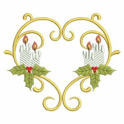 Heirloom Christmas Candles 08(Sm) machine embroidery designs