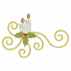 Heirloom Christmas Candles 09(Md) machine embroidery designs
