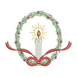 Delightful Christmas Candle 02 machine embroidery designs