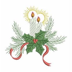 Delightful Christmas Candle 04 machine embroidery designs