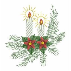 Delightful Christmas Candle 07 machine embroidery designs