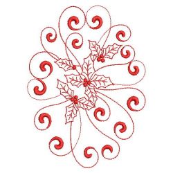 Curly Christmas Holly 03(Sm) machine embroidery designs
